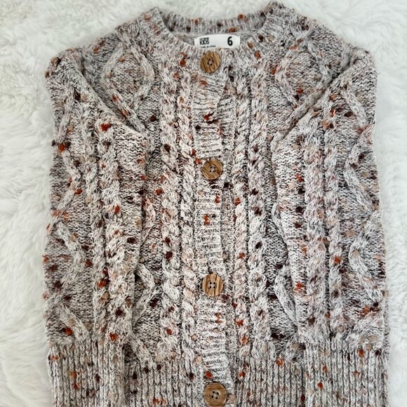 Cotton On Kids Cable Knit Cardigan Sweater - Picture 3 of 7